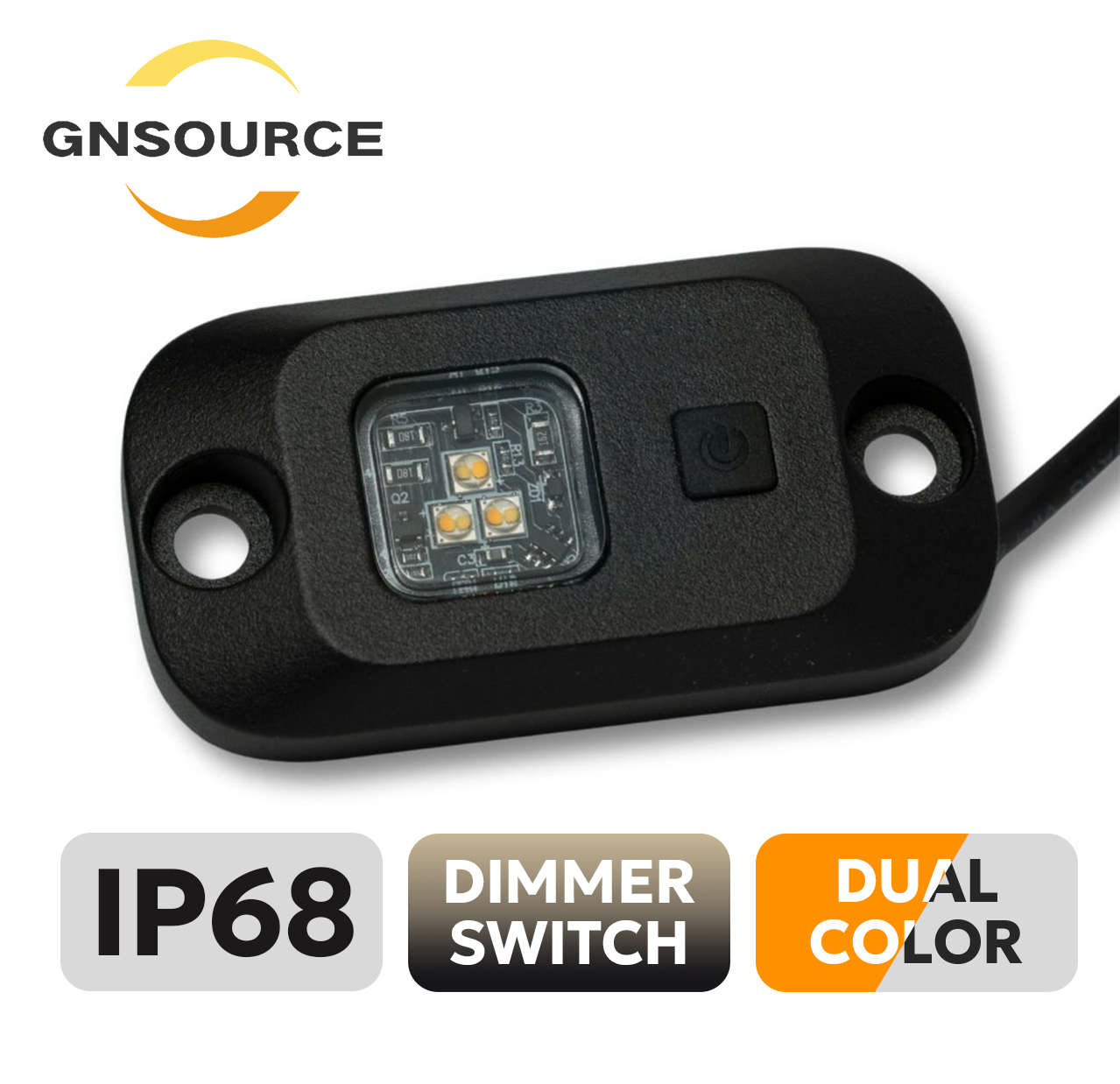 LED Rock Light with BUILT-IN DIMMER SWITCH for Roof Racks & Canopies 9 - 14V DC