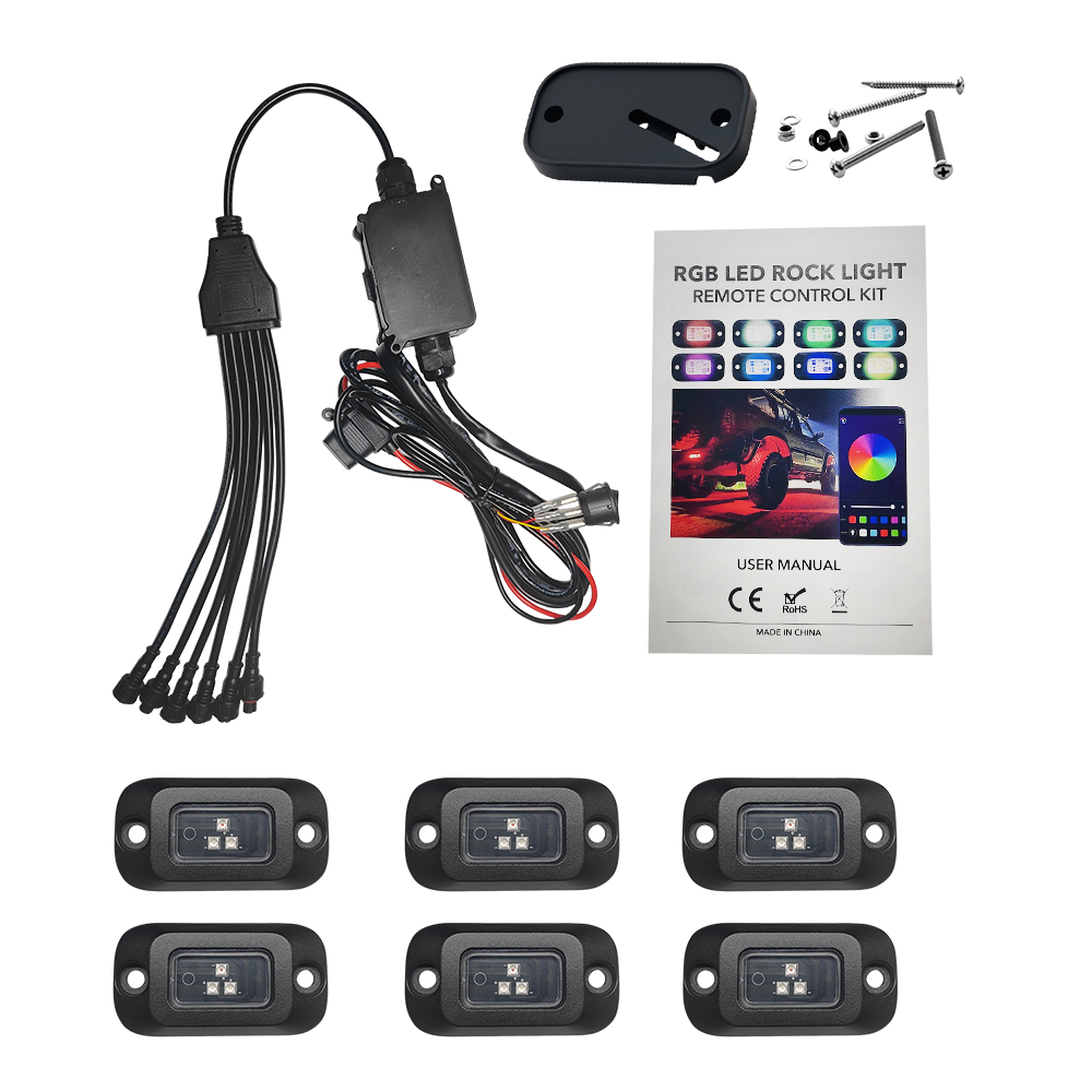 RGB LED Rock Light Bluetooth Kit for 4WD Underglow
