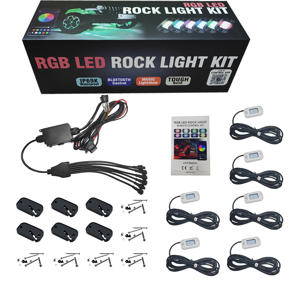 RGB LED Rock Light Bluetooth Kit for 4WD Underglow