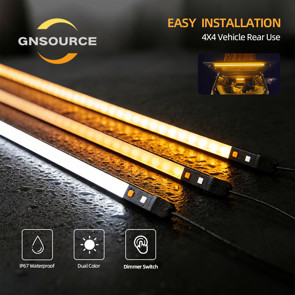 Aluminum Premium Light Strip - Dual Color, Dual Dimmer Switch  - 30cm 60cm 90cm sizes available