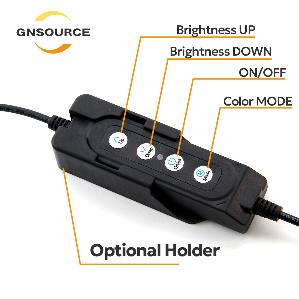 Button Dimmer Switch - Crystal Style - Multi-Color Modes