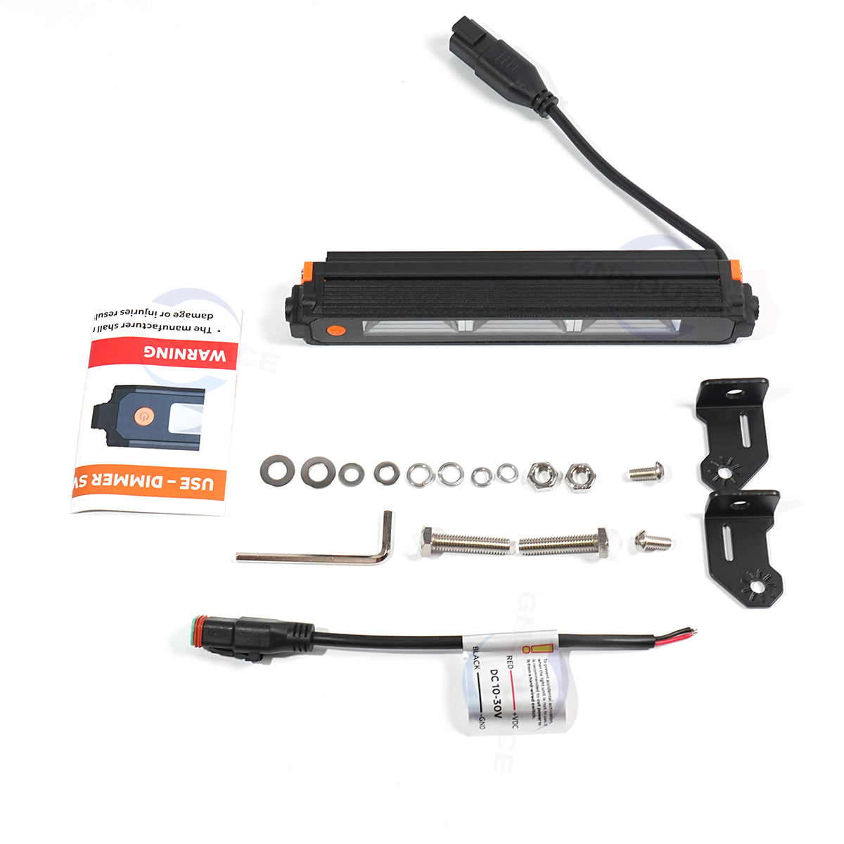 Compact Flood Lights 216mm - Super Powerful Compact Offroad Roof Rack Light 10-30V Multivolt