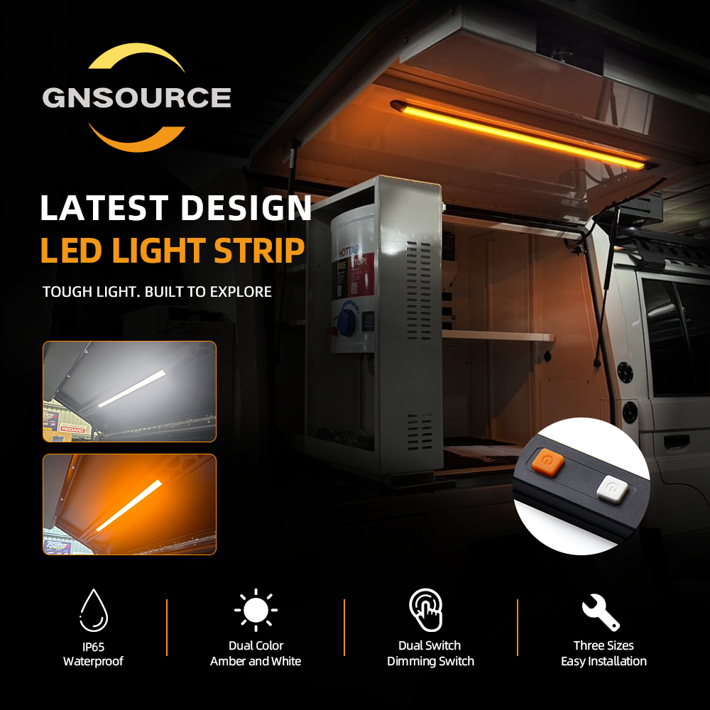 Aluminum Premium Light Strip - Dual Color, Dual Dimmer Switch  - 35cm